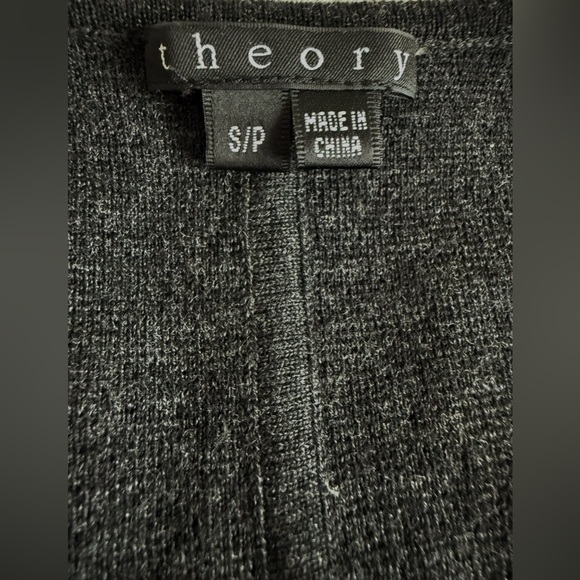 Theory Charcoal Wool Blend Sweater Dress Women’s S Long Sleeve V-Neck Bodycon - Picture 4 of 8